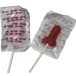 DIABLO GOLOSO - 1 PIRULETA PENE GIN TONIC FRESA 10% ALCOHOL | VibraZon
