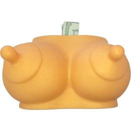 DIABLO PICANTE - HUCHA FORMA DE TETAS TONO DORADO | VibraZon