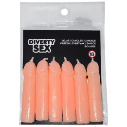 DIABLO PICANTE - 6 VELAS FORMA PENE CARNE | VibraZon