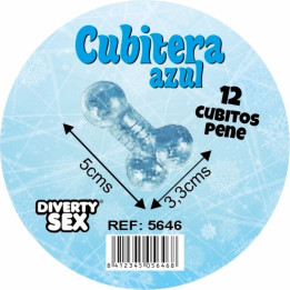 DIABLO PICANTE - CUBITERA 12 PENES SILICONA DURA PARA COLGAR AZUL | VibraZon