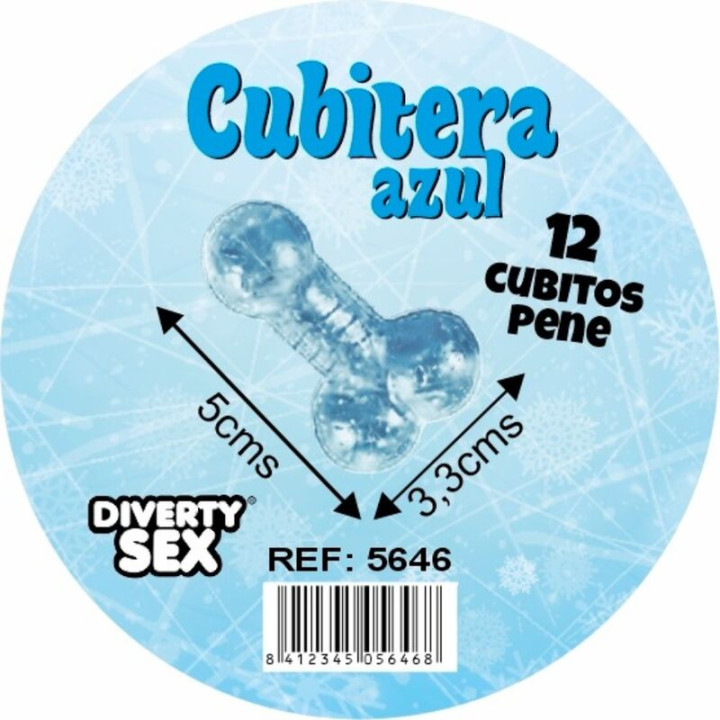 DIABLO PICANTE - CUBITERA 12 PENES SILICONA DURA PARA COLGAR AZUL | VibraZon
