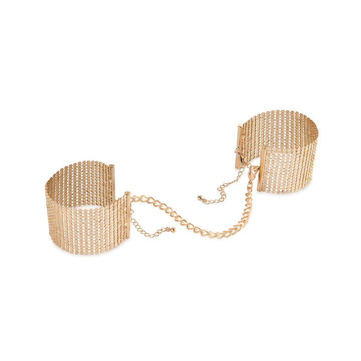 BIJOUX - DÉSIR MÉTALLIQUE ESPOSAS MALLA METALICA DORADA | VibraZon