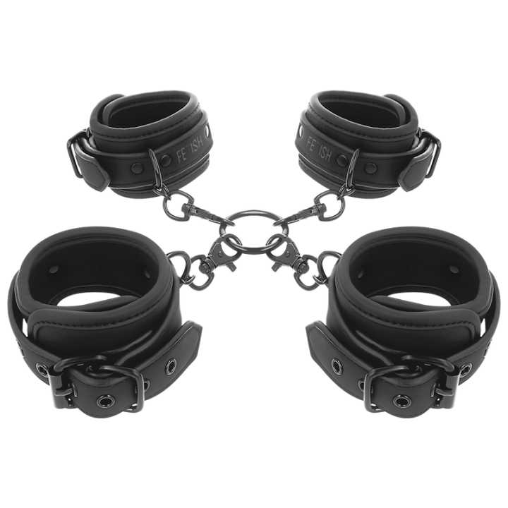 FETISH SUBMISSIVE - SET ESPOSAS MANOS Y TOBILLOS CON FORRO DE NEOPRENO | VibraZon
