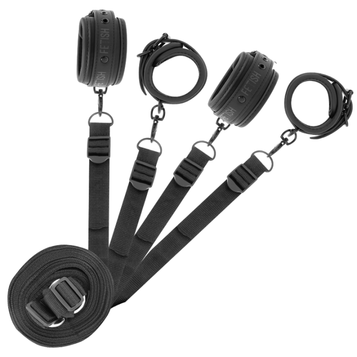FETISH SUBMISSIVE - SET DE ESPOSAS Y ATADURAS CON FORRO DE NEOPRENO | VibraZon