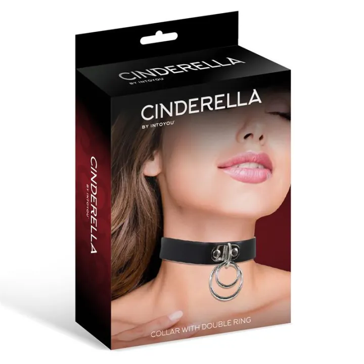 Collar con Doble Aro Cuero Vegano Talla Única de Cinderella