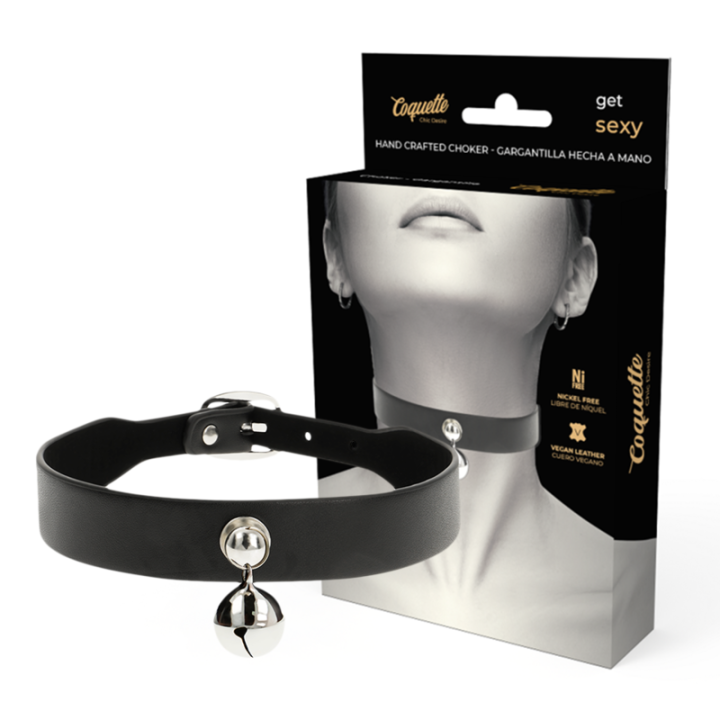 COQUETTE CHIC DESIRE - COLLAR CUERO VEGANO ACCESORIO WOMAN CASCABEL | VibraZon