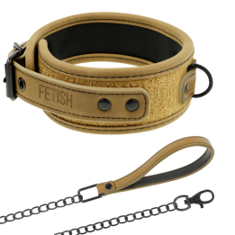 FETISH SUBMISSIVE ORIGEN - COLLAR CON CADENA CON FORRO DE NEOPRENO | VibraZon