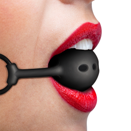 FETISH SUBMISSIVE BONDAGE - MORDAZA DE BOLA DE SILICONA TRANSPIRABLE | VibraZon