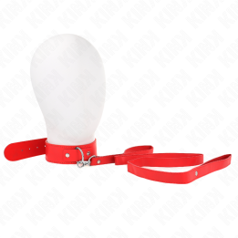 KINK - COLLAR CON CORREA 116 CM FINO ROJO AJUSTABLE 32-50 CM X 8 CM | VibraZon