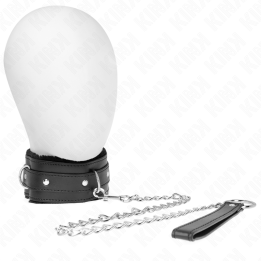 KINK - COLLAR CON CORREA 65 CM CON RESTRICCIONES NEGRO AJUSTABLE 36-42 CM X 5.5 CM | VibraZon