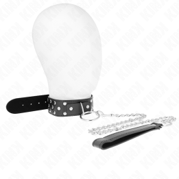 KINK - COLLAR CON CORREA 65 CM REMACHE ANILLA NEGRO AJUSTABLE 36-50 CM X 3.8 CM | VibraZon