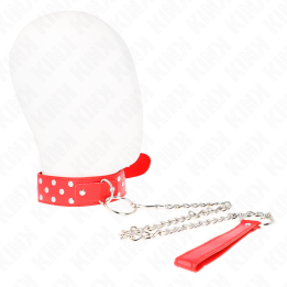 KINK - COLLAR CON CORREA 65 CM REMACHE ANILLA ROJO AJUSTABLE 36-50 CM X 3.8 CM | VibraZon