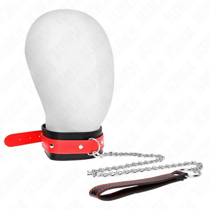KINK - COLLAR CON CORREA 65 CM ROJO AJUSTABLE 36-43 CM X 5 CM | VibraZon
