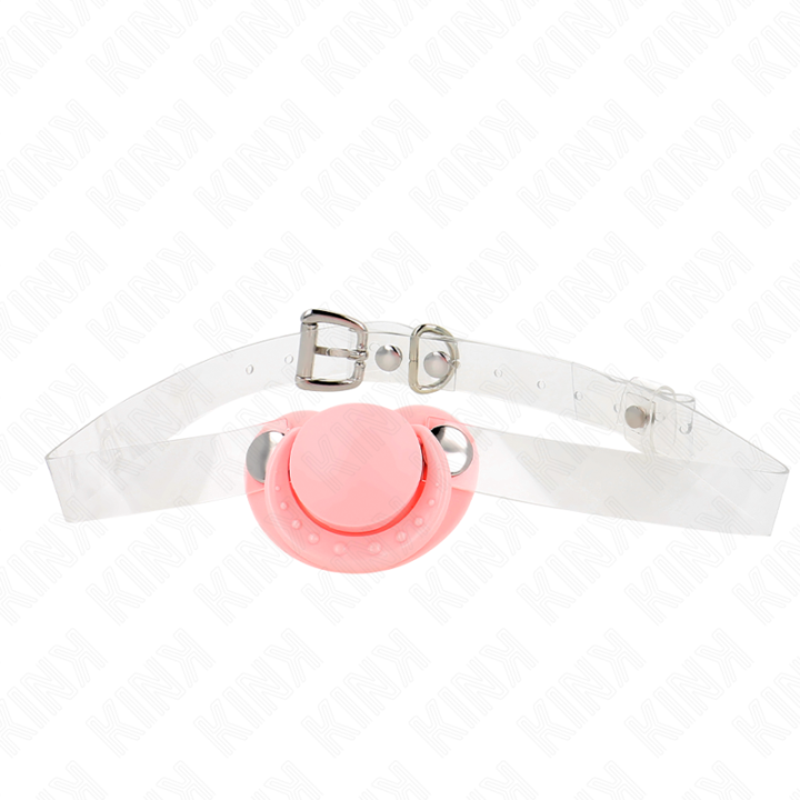 KINK - MORDAZA FORMA CHUPETE 5.5 x 4 CM ROSA AJUSTABLE 43-60 CM | VibraZon