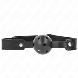 KINK - MORDAZA DE BOLA 4.5 CM TRANSPIRABLE NEGRO 65 x 2.5 CM | VibraZon