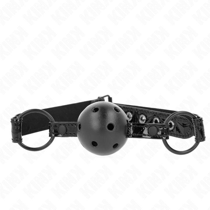 KINK - MORDAZA DE BOLA 4.5 CM CON PATRÓN DE DIAMANTE MODELO 3 64.5 CM AJUSTABLE 42- 60 CM | VibraZon