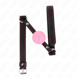 KINK - MORDAZA DE BOLA 4 CM DE ORO ROSA 60 x 2 CM | VibraZon