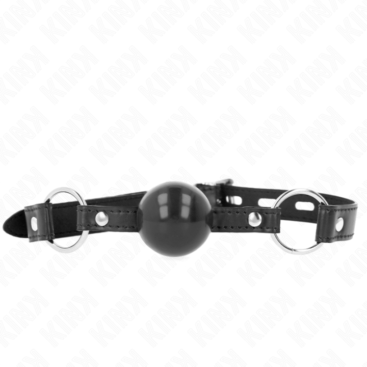 KINK - MORDAZA DE BOLA 4 CM TPE NEGRO 60 x 2 CM | VibraZon