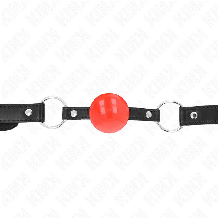 KINK - MORDAZA DE BOLA 4 CM TPE ROJO 60 x 2 CM | VibraZon