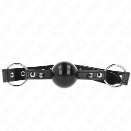KINK - MORDAZA DE BOLA 4 CM CON REMACHE DE PUNTA Y CIERRE A PRESIÓN 65 x 2 CM | VibraZon