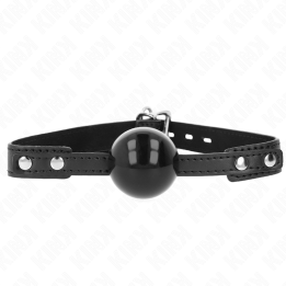 KINK - MORDAZA DE BOLA 4 CM SUAVE DE TPE MODELO 3 60 x 2 CM AJUSTABLE 37-52 CM | VibraZon