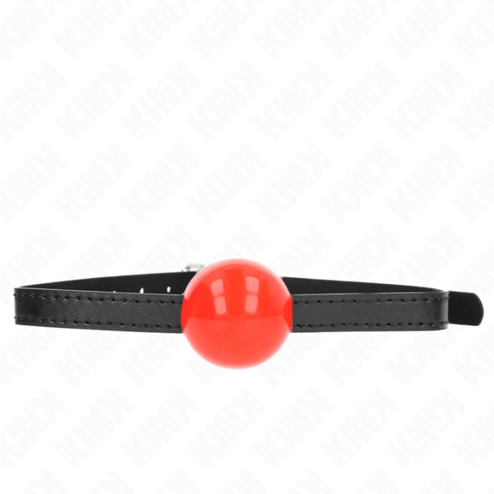 KINK - MORDAZA DE BOLA 4 CM SÓLIDA SIMPLE ROJO 65 x 1.5 CM | VibraZon