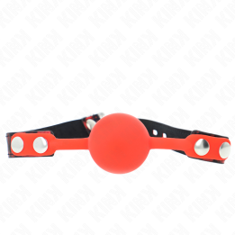 KINK - MORDAZA DE BOLA 4 CM DE SILICONA MODELO 2 CON CANDADO 60 x 2 CM | VibraZon
