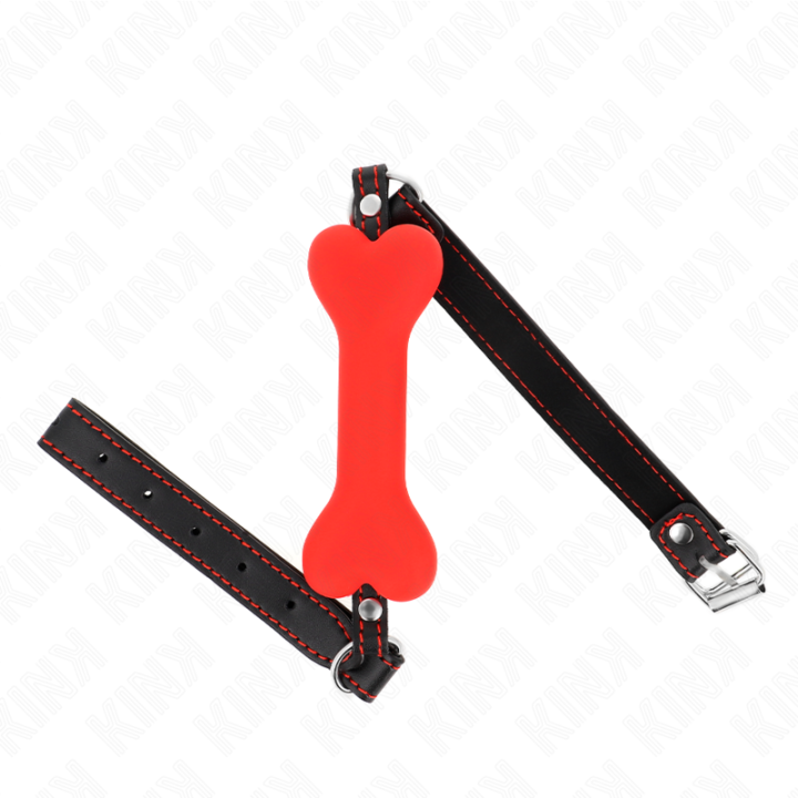 KINK - MORDAZA DE HUESO 12 CM ROJO 63 x 2 CM | VibraZon