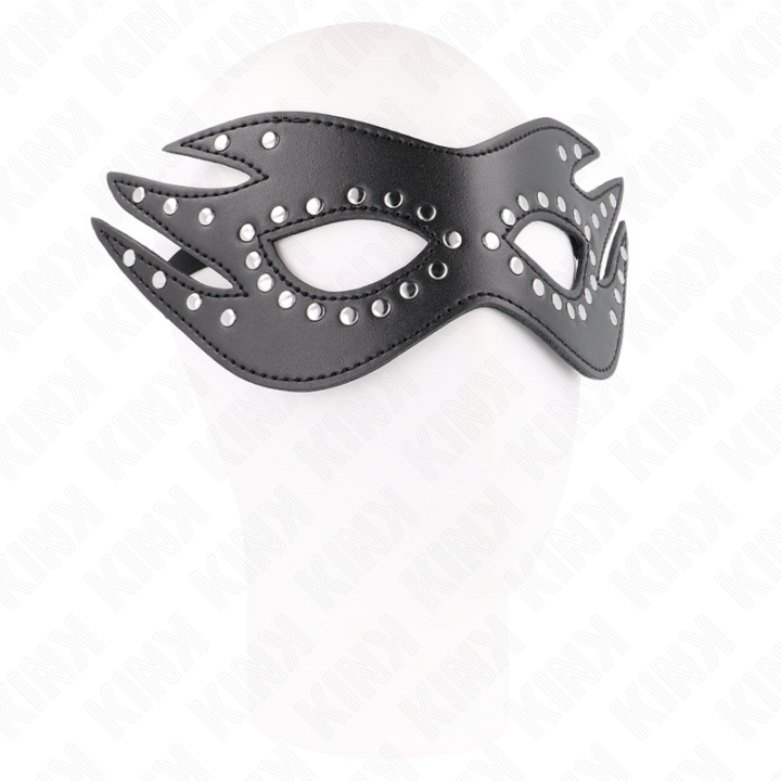 KINK - MÁSCARA DE POLIPIEL CON REMACHES MODELO 3 26 x 9.5 CM | VibraZon