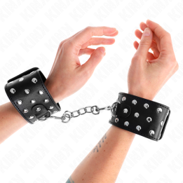 KINK - MUÑEQUERAS ESTILO PUNK AJUSTABLE 19-24 CM X 5.5 CM | VibraZon