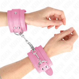 KINK - MUÑEQUERAS SENCILLAS ROSA AJUSTABLE 20-23 CM X 5.5 CM | VibraZon