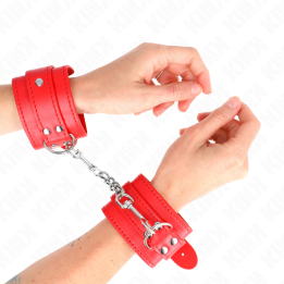 KINK - MUÑEQUERAS SENCILLAS ROJO AJUSTABLE 20-23 CM X 5.5 CM | VibraZon
