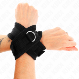 KINK - MUÑEQUERAS CRUZADA NEGRO 34 X 5.5 CM | VibraZon
