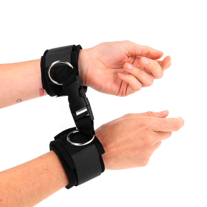 KINK - MUÑEQUERAS NEOPRENO CON CIERRE DE GANCHO NEGRO AJUSTABLE 22-34 CM | VibraZon