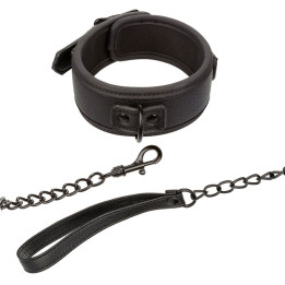 CALEXOTICS - NOCTURNAL COLLAR Y CORREA CUERO AJUSTABLE NEGRO | VibraZon
