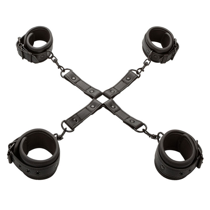 CALEXOTICS - NOCTURNAL CONECTOR HOG TIE CUERO AJUSTABLE NEGRO | VibraZon
