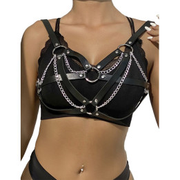 SUBBLIME - 953713 CINTURÓN DE BONDAGE PUNK HEBILLA METAL NEGRO TALLA ÚNICA | VibraZon