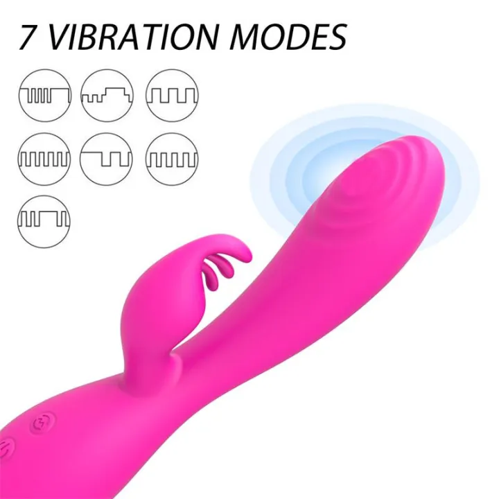Conejito Vibrador Magic Stick con Pulsación Fucsia de Nalone