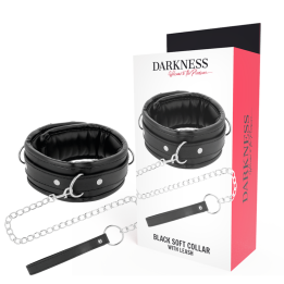 DARKNESS - COLLAR CON CADENA SOFT LEATHER | VibraZon