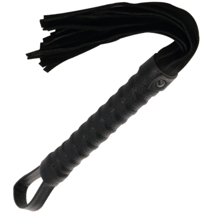 DARKNESS - LÁTIGO BONDAGE NEGRO CON MANGO DE PIEL | VibraZon