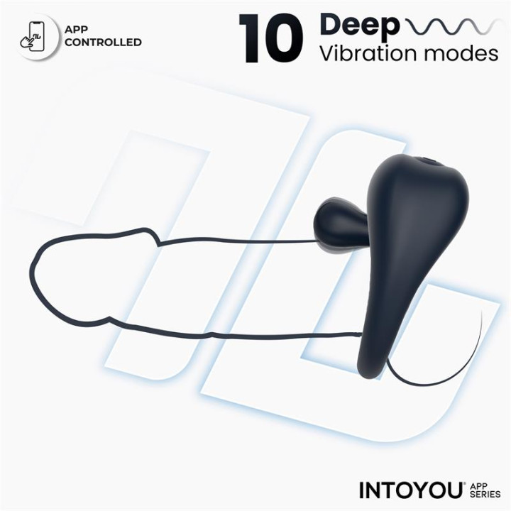Kenny Anillo Vibrador con Estimulador de Clítoris y APP Azul Noche de Intoyou App Series | VibraZon