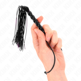 KINK - MINI LÁTIGO DE SILICONA CON AGARRE 6 BOLAS NEGRO 26 CM | VibraZon