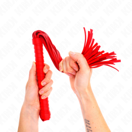 KINK - LÁTIGO CON MANGO TEXTURIZADO ROJO 48.5 CM | VibraZon