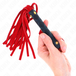 KINK - LÁTIGO MINI PIEL DE ANTE ROJO 30 CM | VibraZon