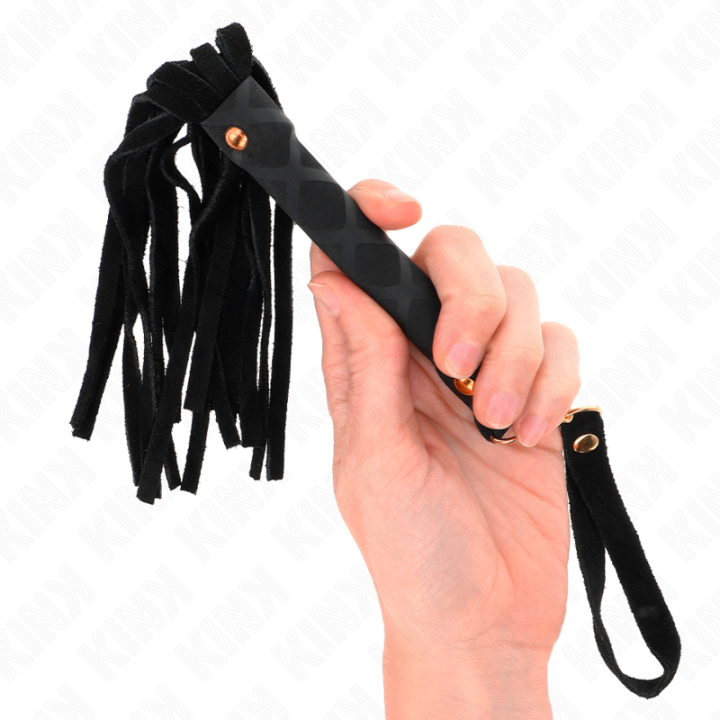 KINK - LÁTIGO MINI PIEL DE ANTE NEGRO 30 CM | VibraZon