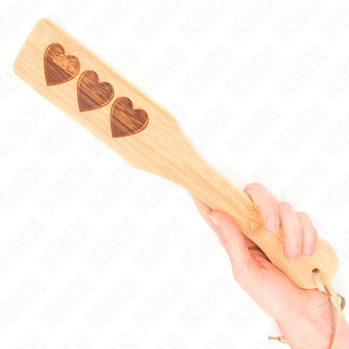 KINK - PALA DE BAMBÚ DISEÑO CORAZÓN 32 X 5.5 CM | VibraZon