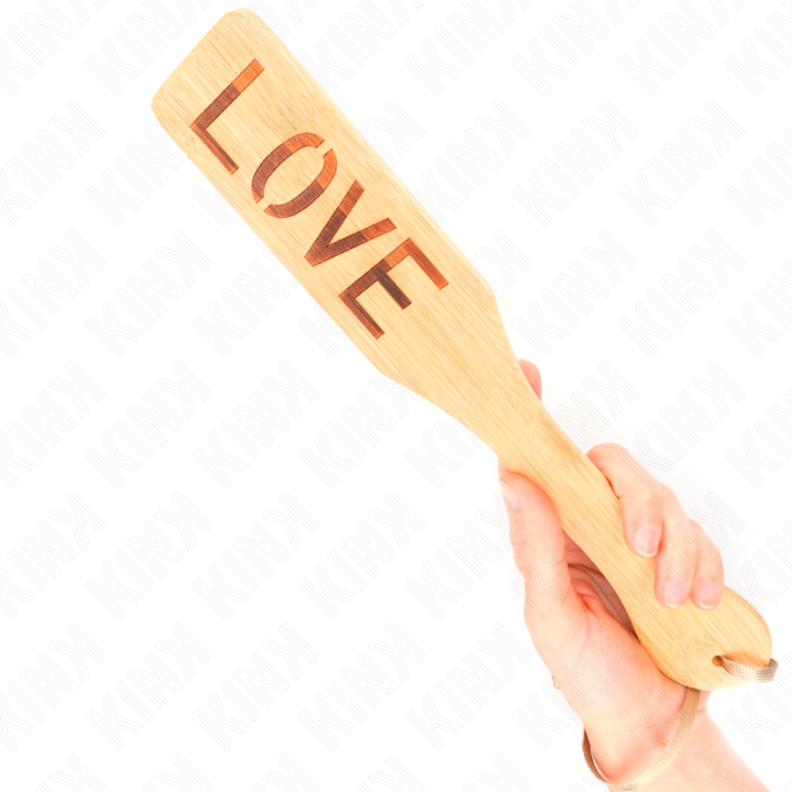 KINK - PALA DE BAMBÚ PALABRA LOVE 32 X 5.5 CM | VibraZon