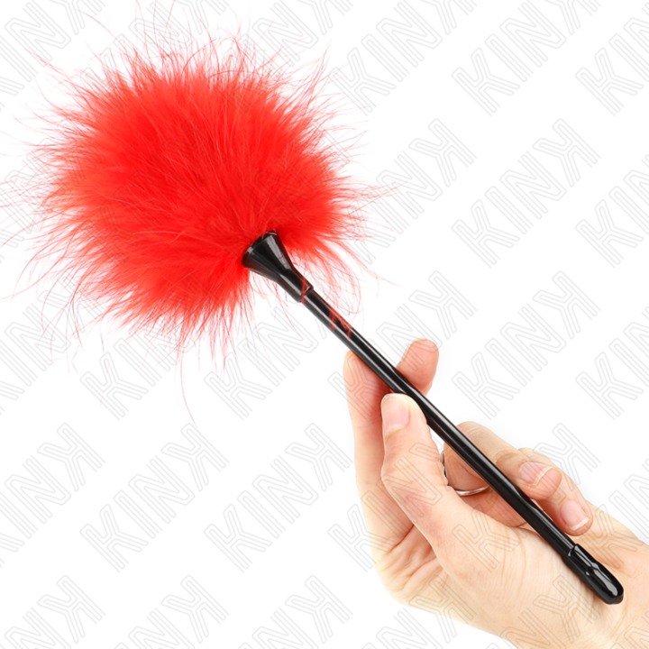 KINK - PLUMAS PARA COSQUILLAS ROJO USADO PARA EL KIT BONDAGE 27 CM | VibraZon