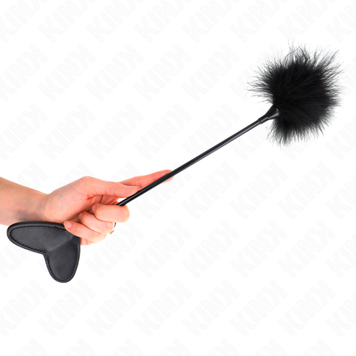 KINK - PLUMAS PARA COSQUILLAS CON PALETA DE CORAZÓN 31 CM | VibraZon