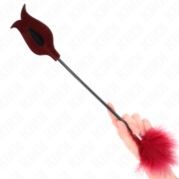 KINK - PLUMAS PARA COSQUILLAS CON PALETA FORMA DE ROSA 38 CM | VibraZon